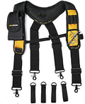 MELOTOUGH Magnetic Tool Belt Suspenders with Magnetic WristBand for Work Belt Padded Suspenders Constrcution