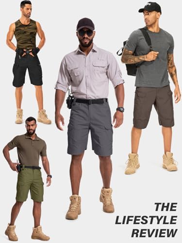 Mens Work Shorts Cargo Tactical Outdoor Wear Resistant Hiking Tool Shorts
