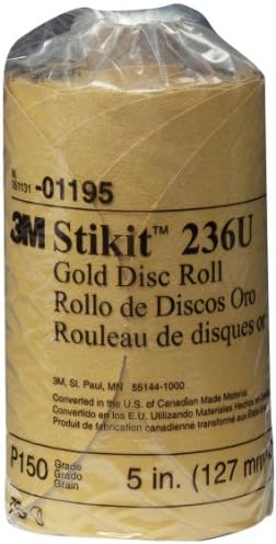 3M 01195 Stikit Gold 5" P150A Grit Disc Roll