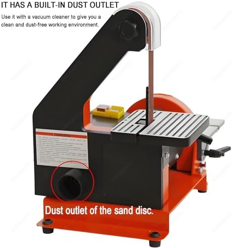 Belt Sander Knife Sharpener for Curved and Angled Sanding,Belt and Disc Sanding Workstation,0°-45° Sanding Angle Adjustable,Bench Polisher for Metal,Plastic,and Wood Sanding