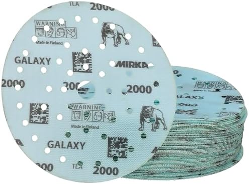 Mirka Galaxy Multifit Sandpaper 6 inch Grit 2000 50 Discs