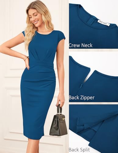 GRACE KARIN Women's Cap Sleeve Bodycon Work Business Office Midi Dress