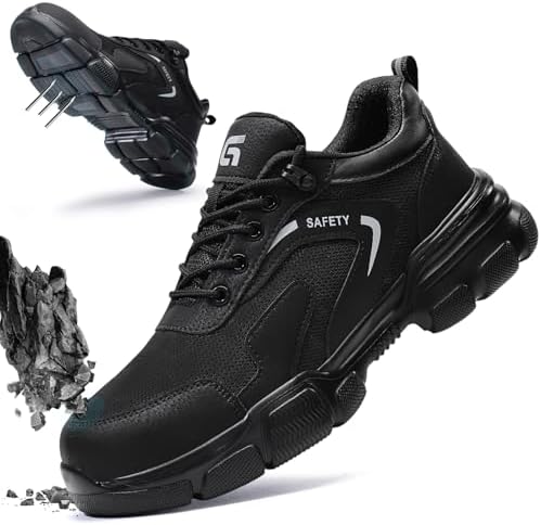 Steel Toe Shoes for Men Puncture Resistant Mens Safety Work Shoes