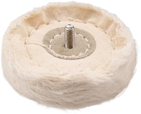 SI FANG Soft Cotton Buffing Polishing Wheel for Mini Electric Belt Sander Bench Grinder, 3 inch (50 Ply) Extra Thick Colth Buffing Wheel for Metal Alloys Stone Ceramics Glass Wood Waxing (1PC)