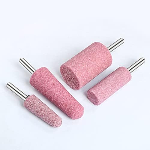 4pcs Longer Round Awl Shape Ceramic Grinding Stone Head Mounted Point Abrasive Tools Grinding Wheel 6mm Shank
