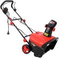 20" Electric Snow Thrower with Dual LED Headlights, 15 Amp Motor, 2900 RPM, 30 ft Throwing Distance & 180° Rotating Chute, 10" Clearing Depth, Walk-Behind Corded Snow Blower