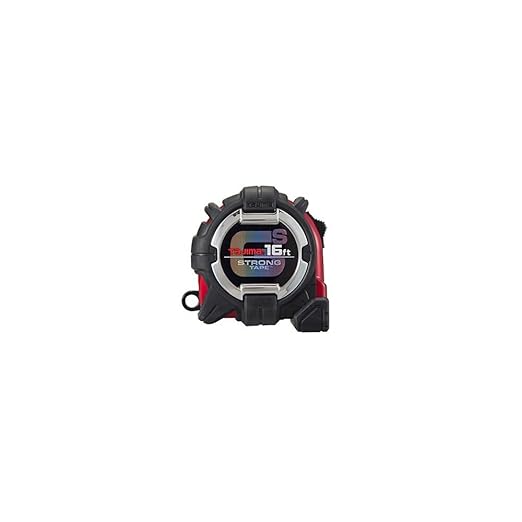 TAJIMA Tape Measure - 16 ft x 1 inch GS-Lock Measuring Tape with Shock Resistant Case & Safety Clip Holder - GSSF-16BW