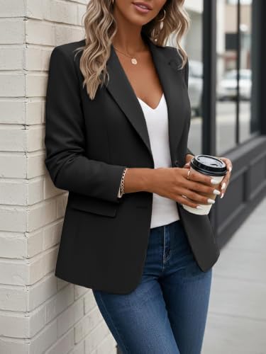 Mina Self Women's Business Casual Blazer Slim Fitted Lightweight Jacket