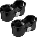 1-3/8" Black Chain Link Fence Panel Clamps with Bolts and Nuts - Saddle Clamps for Dog Kennels and Temporary Fencing (2 Pack)