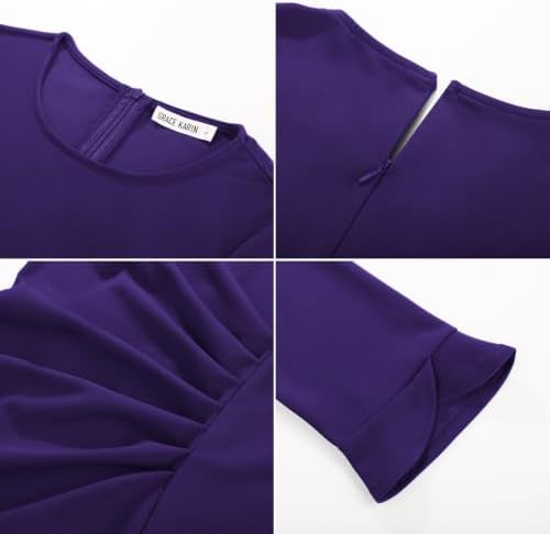 GRACE KARIN Work Dresses for Women 3/4 Sleeve Sheath Business Dress