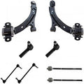 TRQ Front Steering & Suspension Kit Control Arm with Ball Joint Sway Bar