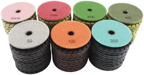 SHDIATOOL 4 inch Diamond Polishing Pads Set for Concrete Wet Polish(84-Pack)