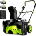 Electric Cordless Snow Blower: DEKOPRO 40V Brushless Electric Snow Blower, 20" Cordless Snow Thrower with 2x4.0Ah Batteries, Charger, LED Light & Adjustable Chute for Driveway, Sidewalk, Steps & Patio