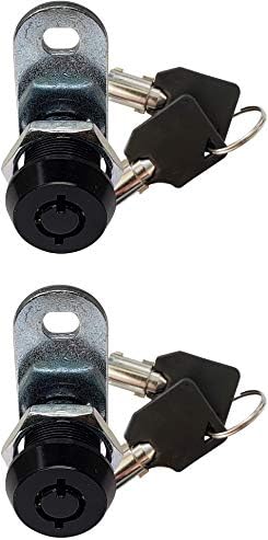 5/8" Tubular Cam Lock (180° Black, 2-Pack) RV Toolbox Cabinet Replacement