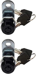 5/8" Tubular Cam Lock (180° Black, 2-Pack) RV Toolbox Cabinet Replacement