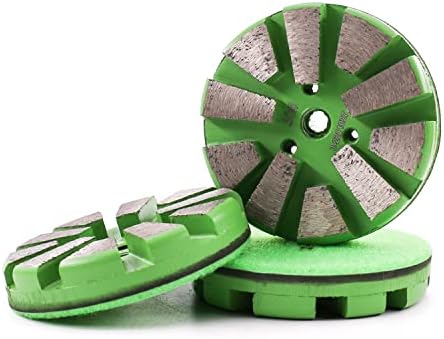 3PCS 3" 10 Segments Metal Bond Diamond Grinding Polishing Pad Concrete Marble Granite (30 Grit)