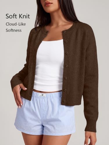 Trendy Queen Cropped Cardigan Sweaters for Women Fall Fashion Clothes 2026