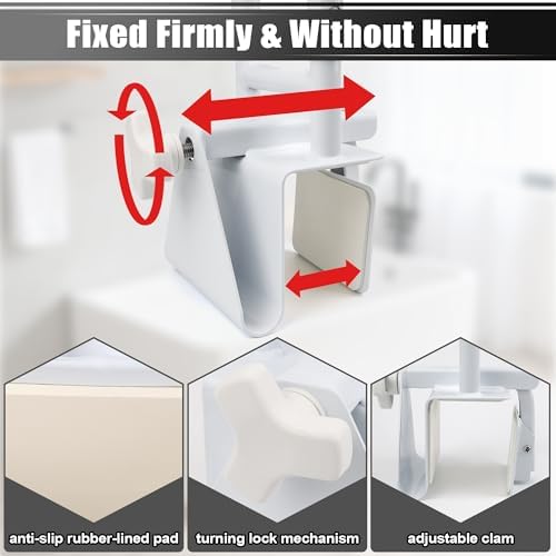 Windspeed Height Adjustable Bathtub Safety Grab Bar for Seniors Bathtub Rails Handles Shower Grab Bars for Elderly, Disabled, Assistance Getting in and Out of Tub, Fits 3.1 to 6.7 Inch Tub Walls