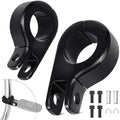 Benlari Highway Pegs P-Clamp Mount Kit, A3 Steel Motorcycle Foot Pegs Fit for 1" & 1.25'' Crash Bars Foot Bracket Clamp Compatible with Harley Touring Electra Road King Road Glide(Black)
