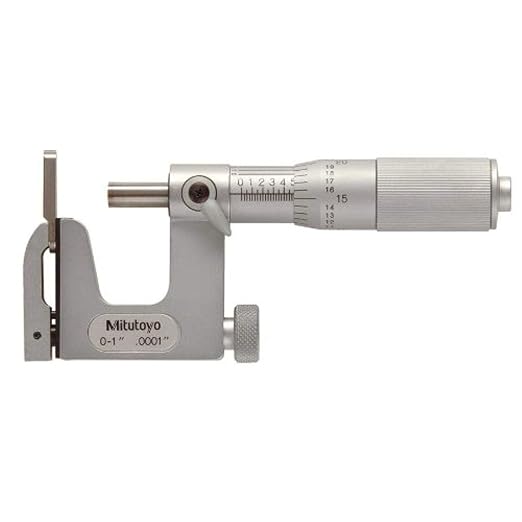 Mitutoyo 117-107 Uni-Mike, 0-1" Measuring Range, 0.0001" Graduation, Friction Thimble for Precise and Reliable Outside Diameter Measurement in Mechanical and Engineering Applications | 0.0001" Graduation, Friction Thimble, Outside Diameter Measurement,...