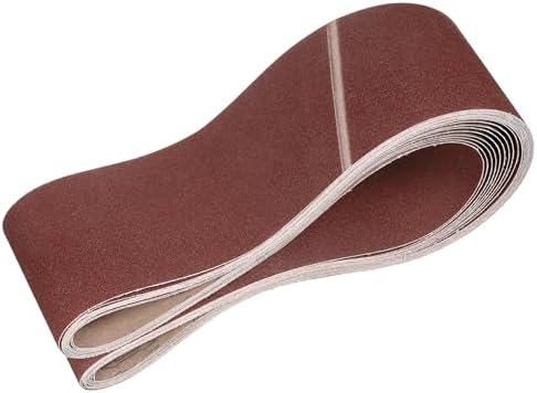 HARFINGTON 6 x 89 Inch Sanding Belts, 10 Pcs 80 Grits Aluminum Oxide