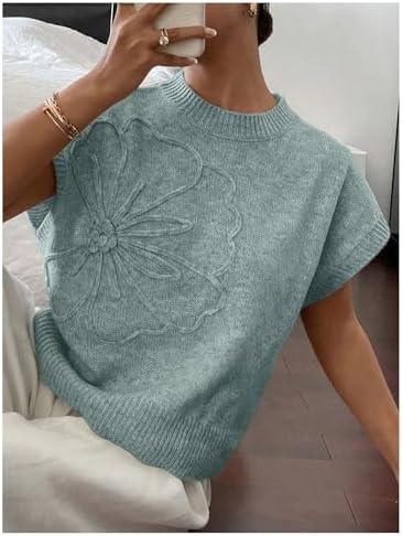 SOLY HUX Women's Short Sleeve Business Casual Sweater