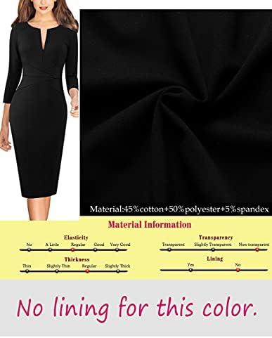 VFSHOW Womens Work Business Office Zipper Up Slim Bodycon Sheath Dress