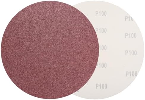 HARFINGTON 8 Pcs 12 Inch Sanding Discs 100 Grit Red Aluminum Oxide