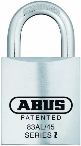 ABUS 83AL/45-300 Schlage Rekeyable Padlock Aluminum Body, Zero Bitted, Titanium