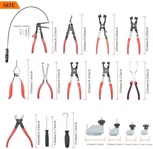 16 Pcs Hose Clamp Pliers Set, Hose Clamp Removal and Installation Tool