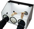 3-hole Fully Enclosed Electric Grinding Table Polisher, Acrylic Cover Dust Box with Led Light and Blower for Polishing Machine, Transparent Table Polisher Dust Box with Cover
