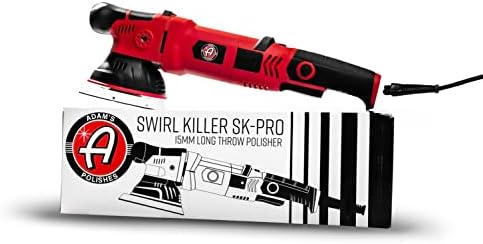 Adam's Polishes SK Pro 15mm Car Polisher - Professional Buffer Polisher For Car Detailing | Use W/Car Polish, Polishing Compound, or Car Scratch Remover | Car Wash Clay Bar Ceramic Coating