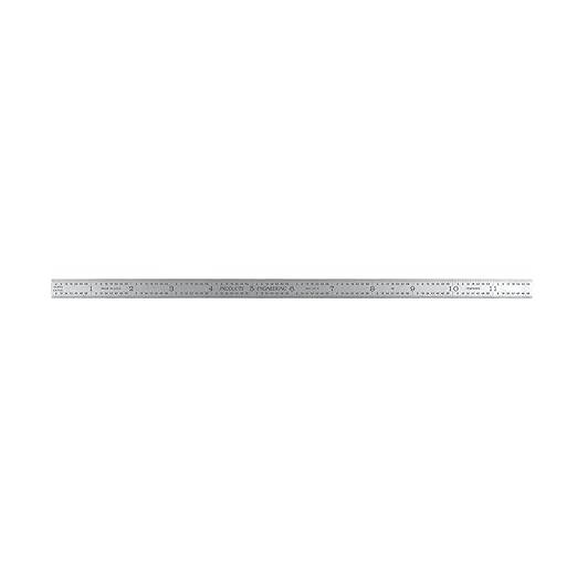 PEC Tools Made in USA Machinist Rule, 12" Flexible Steel Rule, Satin Chrome Finish, Markings 1/32", 1/64",1/10",1/50" for Professionals