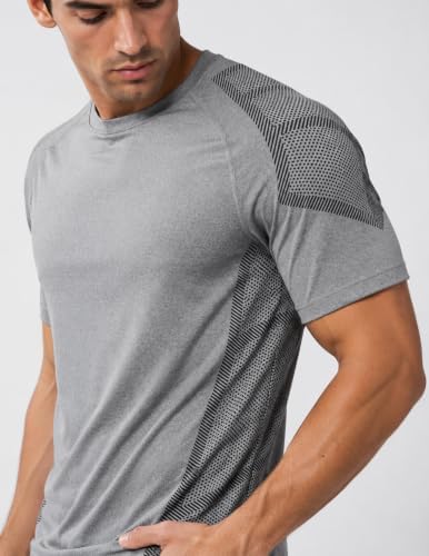 Liberty Imports 5 Pack Men's Active Quick Dry Crew Neck T Shirts