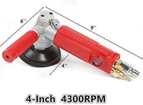 Air Wet Stone Polisher 4-Inch Pneumatic Air Wet Stone Grinder Polisher 4300RPM Granite Marble Stone Wet Air Sander Polisher Water Mill Pneumatic Polishing Tool (4'' 4300RPM)