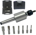 MachEl MT2 Shank Rotary Broach with ER16 Adaptor & Set of 7 Hex Broaches for Versatile Machining Applications