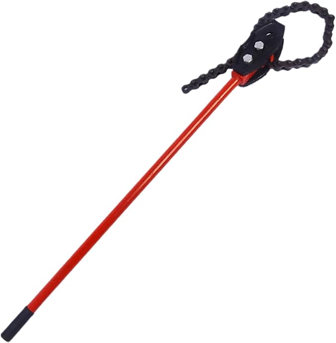 Chain Wrench, 43" Strap Wrench Heavy Duty with 34" Chain Length Max, Fits 8" Pipe Diameters for Pipe Installation, Oil Fields Operations and Maintenance