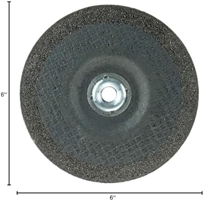 Weiler 56279 6" X 1/4" Wolverine Type 27 Grinding Wheel, A24R, 5/8"-11 Nut (Pack of 10)