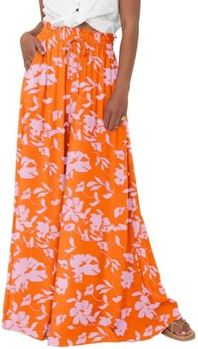 BTFBM Wide Leg Flowy Palazzo Pants for Women