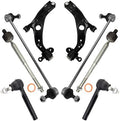 TRQ Front Steering & Suspension Kit Control Arm with Ball Joint Sway Bar