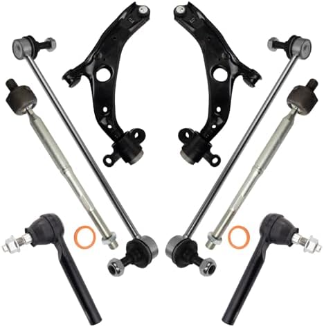TRQ Front Steering & Suspension Kit Control Arm with Ball Joint Sway Bar