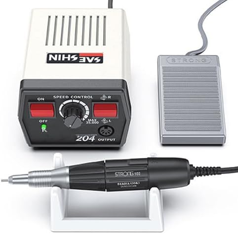 35K RPM Micromotor Polisher with Micro Motor Handle, Micromotor for Jewelry,Ceramics,Silicone,Glasswork,Woodcarving (204, 102)