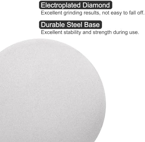 uxcell Diamond Sanding Grinding Disc, 12-Inch (300mm) Grit 150 No Center Hole, Flat Lap Disk Polishing Discs Abrasive Wheel for Gemstone Tile Porcelain Glass Stone Metal