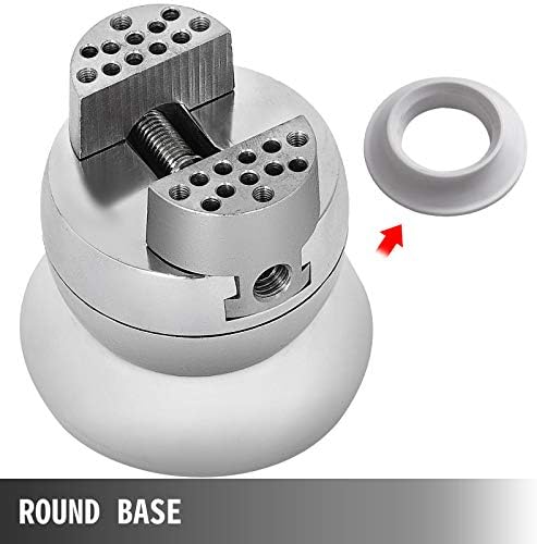 VEVOR Ball Vise 3" Engraving Setting Tool 360°Rotation Professional Ball Vise 30 PCS Attachment Jewelry Engraving Block Tools Standard Block (3inch)