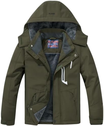 Boys' Waterproof Winter Ski Jacket Removable Hood Snow Coat