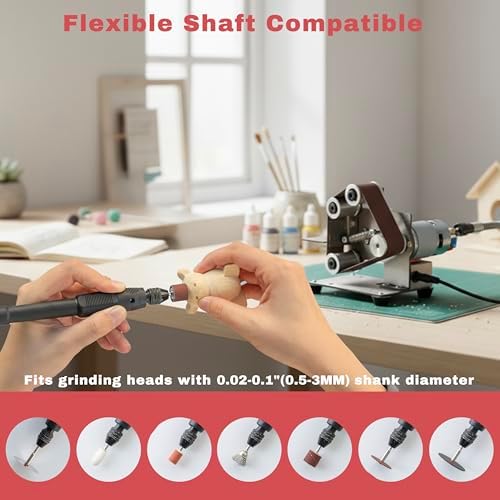 Mini Belt Sander Knife Sharpener with Flex Shaft