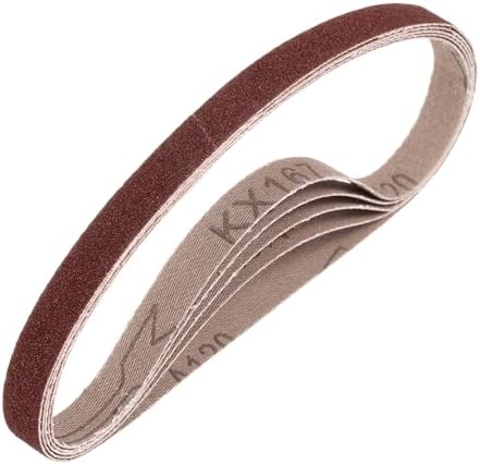 HARFINGTON 3/8 x 13 Inch Sanding Belts, 5 Pcs 120 Grits Aluminum Oxide