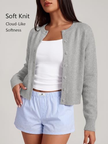 Trendy Queen Cropped Cardigan Sweaters for Women Fall Fashion Clothes 2026