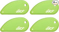Slice Micro Safety Cutter | Safe Ceramic Box Cutter Lasting 11x Longer than Metal | Keychain Box Opener | 4 Pack | Green