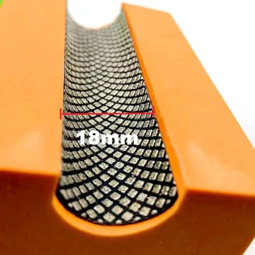 Concave Electroplated Diamond Sanding Block, 200 Grit Curved Polishing Pad for Grinding Trimming Granite Marble Glass Stone Tile Wood (1 Piece)